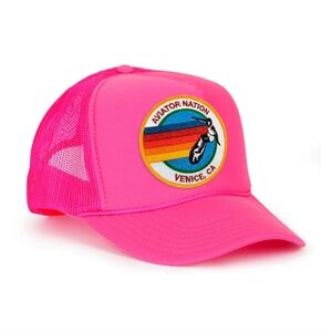 Aviator Nation Floral Red Cap with Lightning Bolt Aviator Nation | Accessories | Aviator Nation Tropical  main image 2